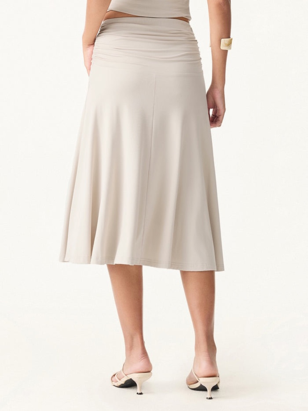 Iced-Mocha Eco-SkinKiss
Flowy Side Ruched A-line Midi Skirt - Picture 10 of 15